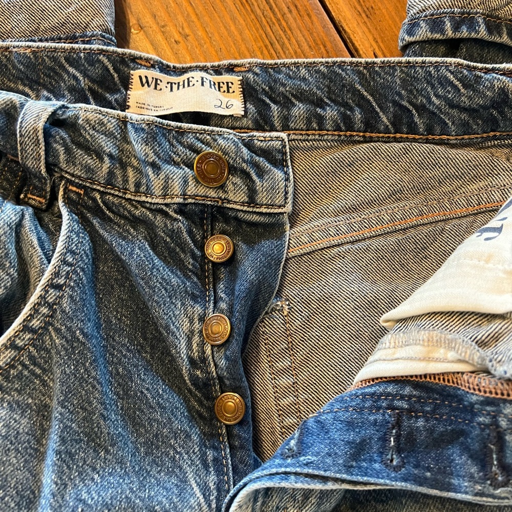 Free People final countdown low rise cuffed boyfriend jeans size 26 - Picture 5 of 11